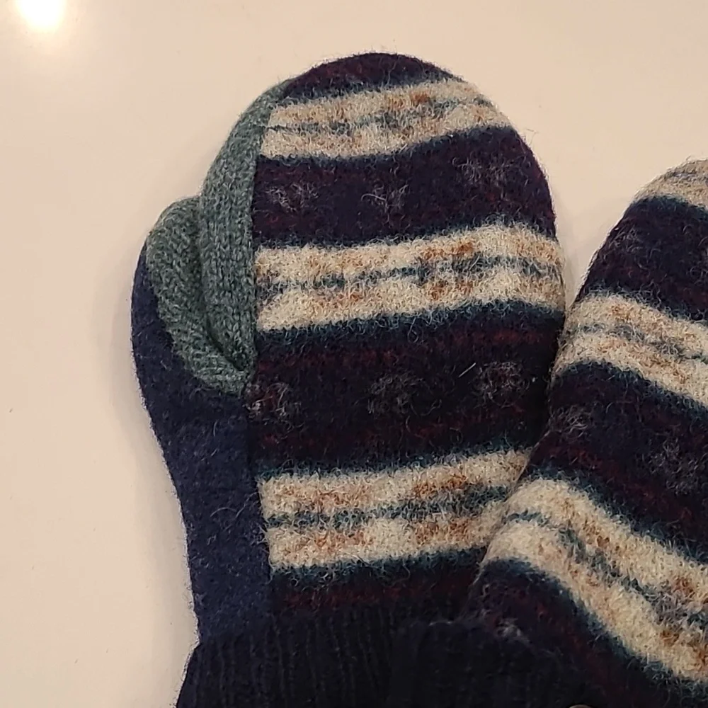 Upcycled Handmade Wool Boutique Mittens